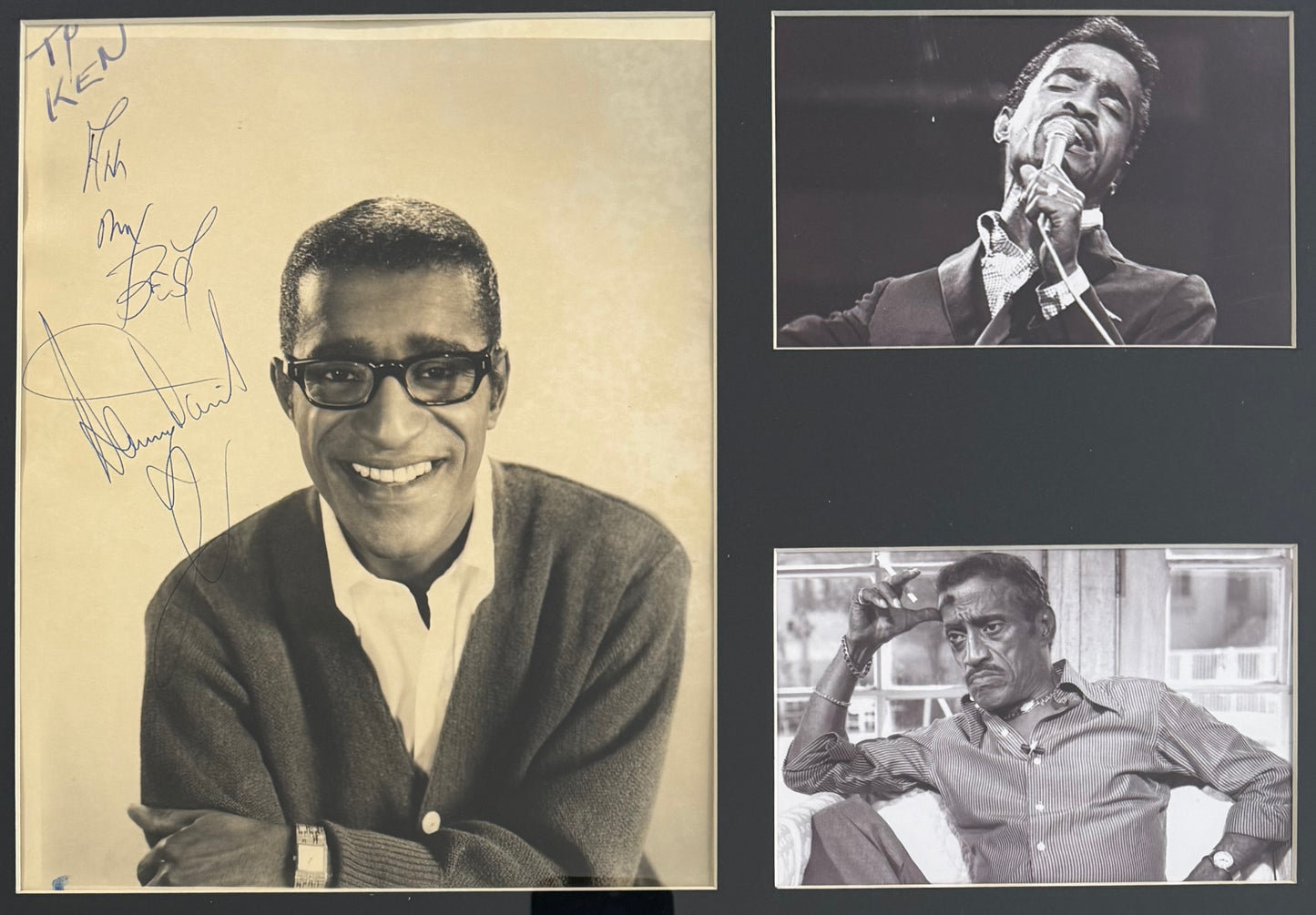 Sammy Davis Jr. Hand Signed Framed 43cm x 36cm Photo Presentation & COA