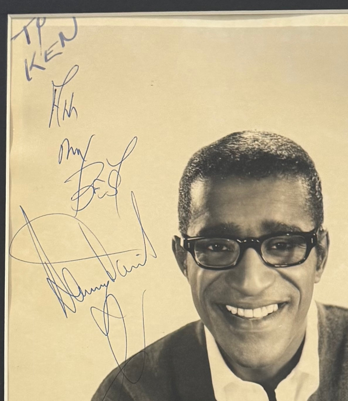 Sammy Davis Jr. Hand Signed Framed 43cm x 36cm Photo Presentation & COA