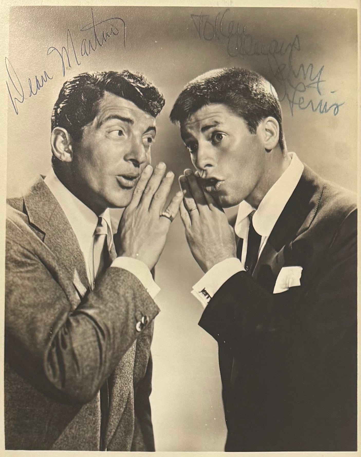 Dean Martin, Jerry Lewis, Guaranteed Hand Signed Framed Photo Presentation With COA