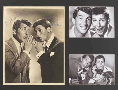 Dean Martin, Jerry Lewis, Guaranteed Hand Signed Framed Photo Presentation With COA