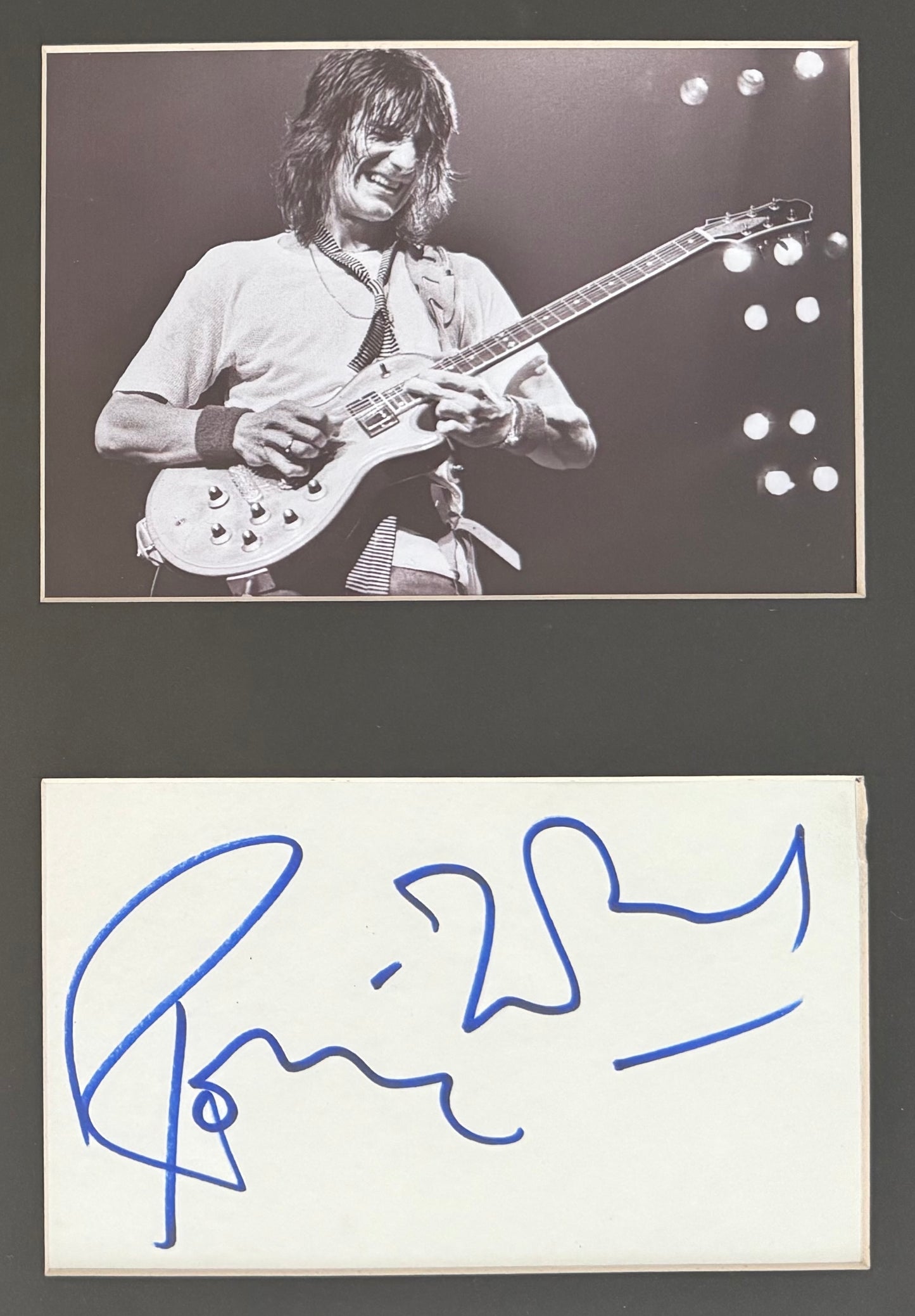 Ronnie Wood, Rolling Stones Guitarist, Hand Signed Card Presentation & AFTAL Member COA