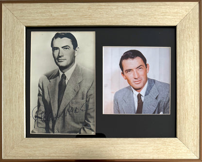 Gregory Peck, Famous U.S Actor, Hand Signed Framed Mounted Photo With COA