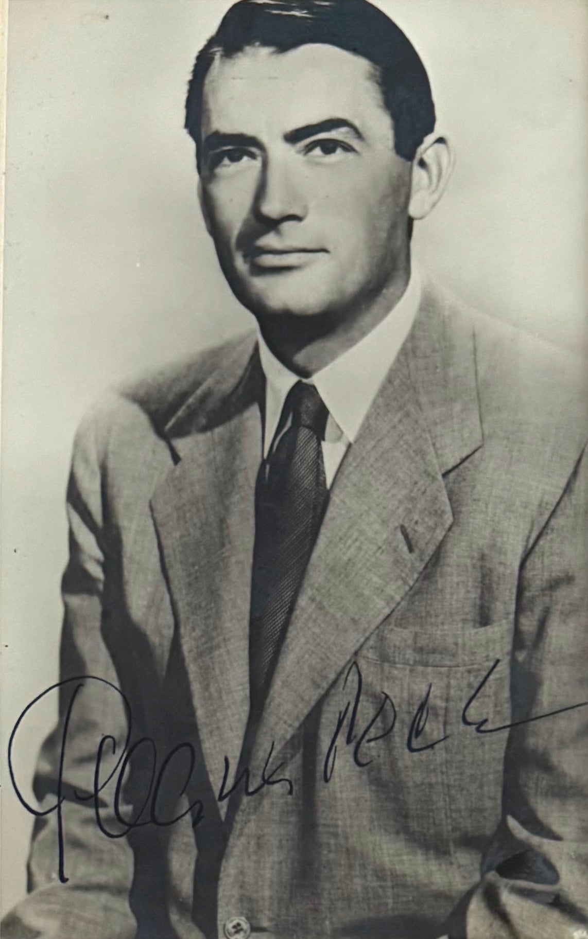 Gregory Peck, Famous U.S Actor, Hand Signed Framed Mounted Photo With COA