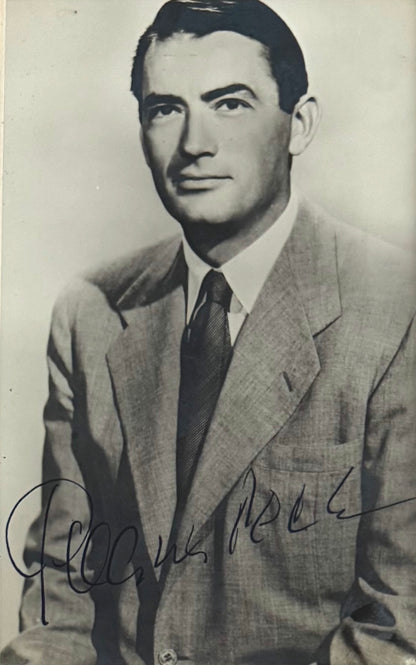 Gregory Peck, Famous U.S Actor, Hand Signed Framed Mounted Photo With COA