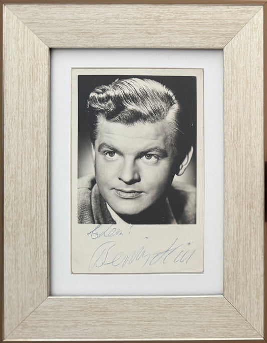 Benny Hill, Guaranteed Hand Signed Framed Publicity Photo With COA