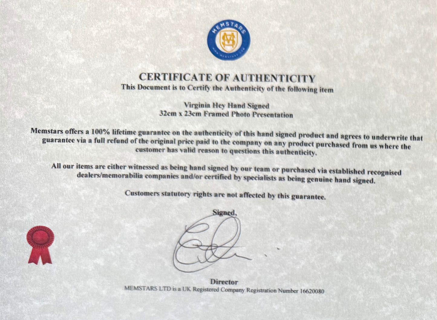 Virginia Hey, 007 'Rubavitch' James Bond 'The Living Daylights' Actress, Hand Signed Photo & COA