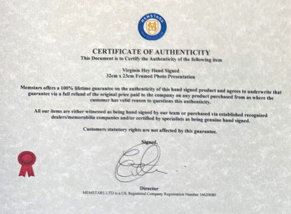 Virginia Hey, 007 'Rubavitch' James Bond 'The Living Daylights' Actress, Hand Signed Photo & COA