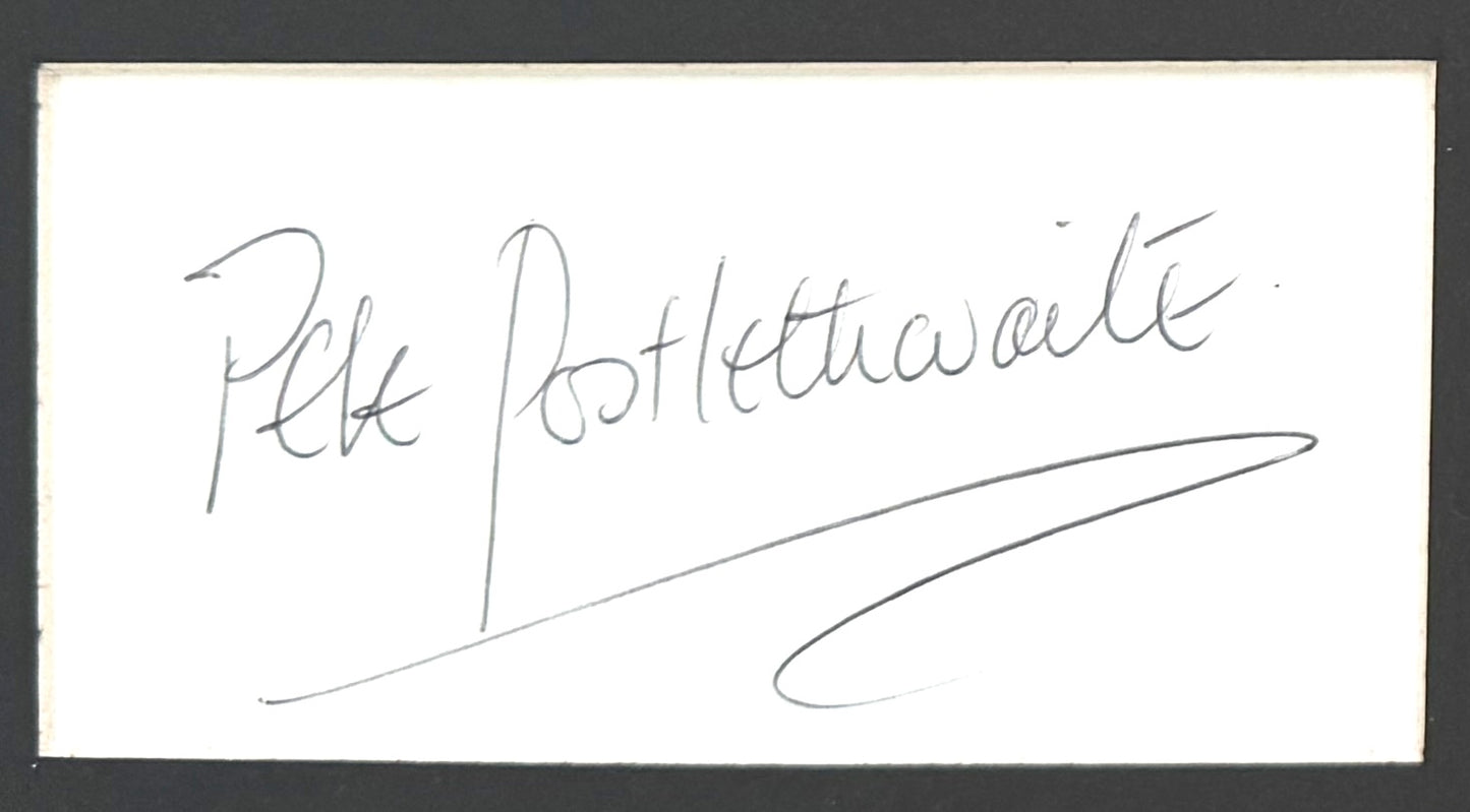Pete Postlethwaite, Hand Signed Framed Mounted Card & Photo Presentation & COA
