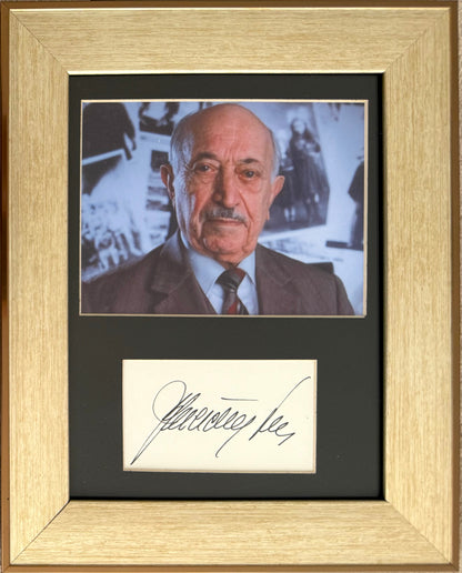 Simon Wiesenthal, Nazi Hunter, Hand Signed Card Presentation & COA