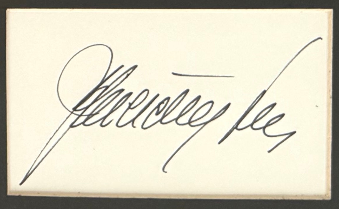 Simon Wiesenthal, Nazi Hunter, Hand Signed Card Presentation & COA