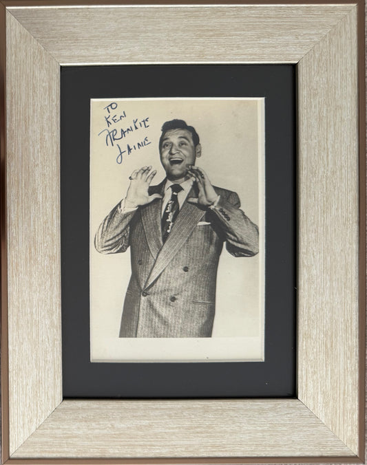 Frankie Laine, U.S. Singer, Songwriter, Guaranteed Hand Signed Framed Publicity Photo With COA