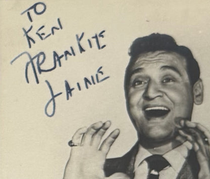 Frankie Laine, U.S. Singer, Songwriter, Guaranteed Hand Signed Framed Publicity Photo With COA