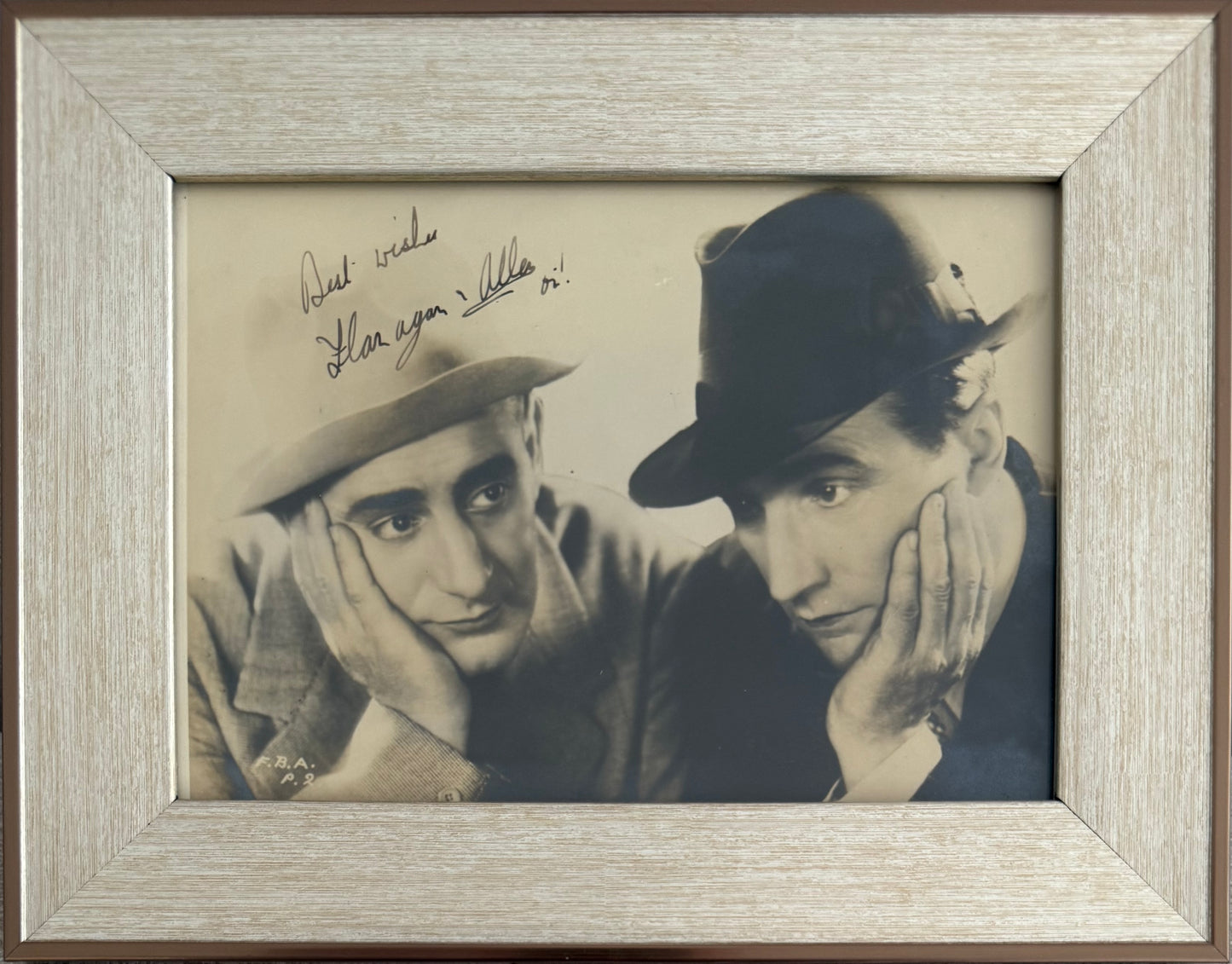 Flanagan And Allen Guaranteed Hand Signed Framed Original Photocard With COA