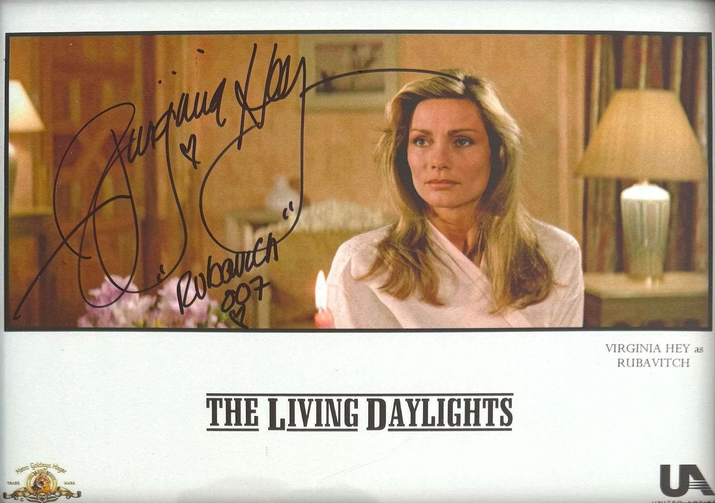 Virginia Hey, 007 'Rubavitch' James Bond 'The Living Daylights' Actress, Hand Signed Photo & COA