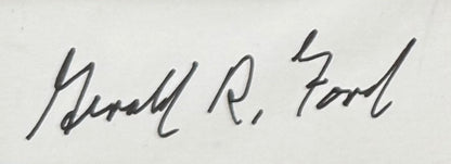 Gerald Ford, Former President, Hand Signed Card & Photo Presentation, With COA