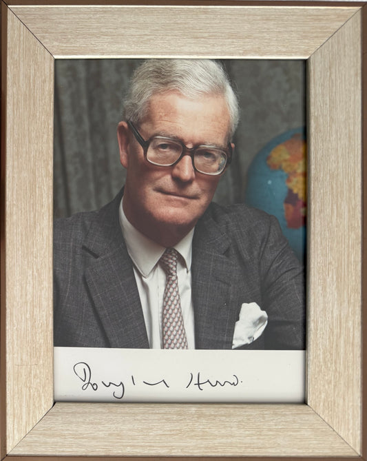 Douglas Hurd, Former British Minister, Hand Signed Photo with COA