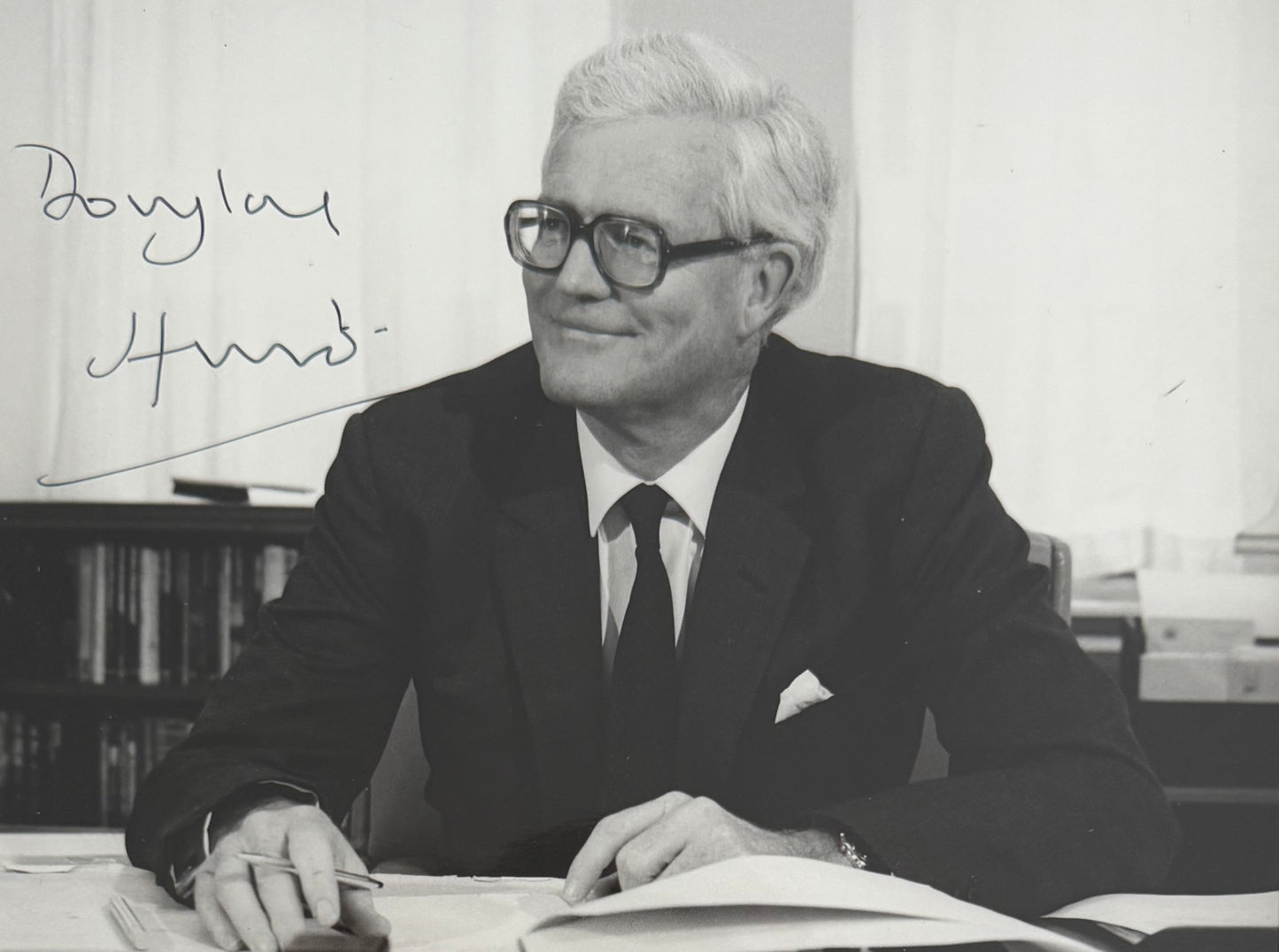 Douglas Hurd, Former British Minister, Hand Signed Photo with COA