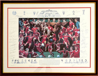 Liverpool FC Super Rare Multi-Hand Signed Ltd. Edition Presentation (100cm x 75cm) With COA