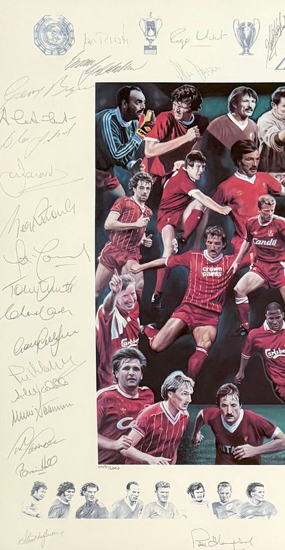 Liverpool FC Super Rare Multi-Hand Signed Ltd. Edition Presentation (100cm x 75cm) With COA