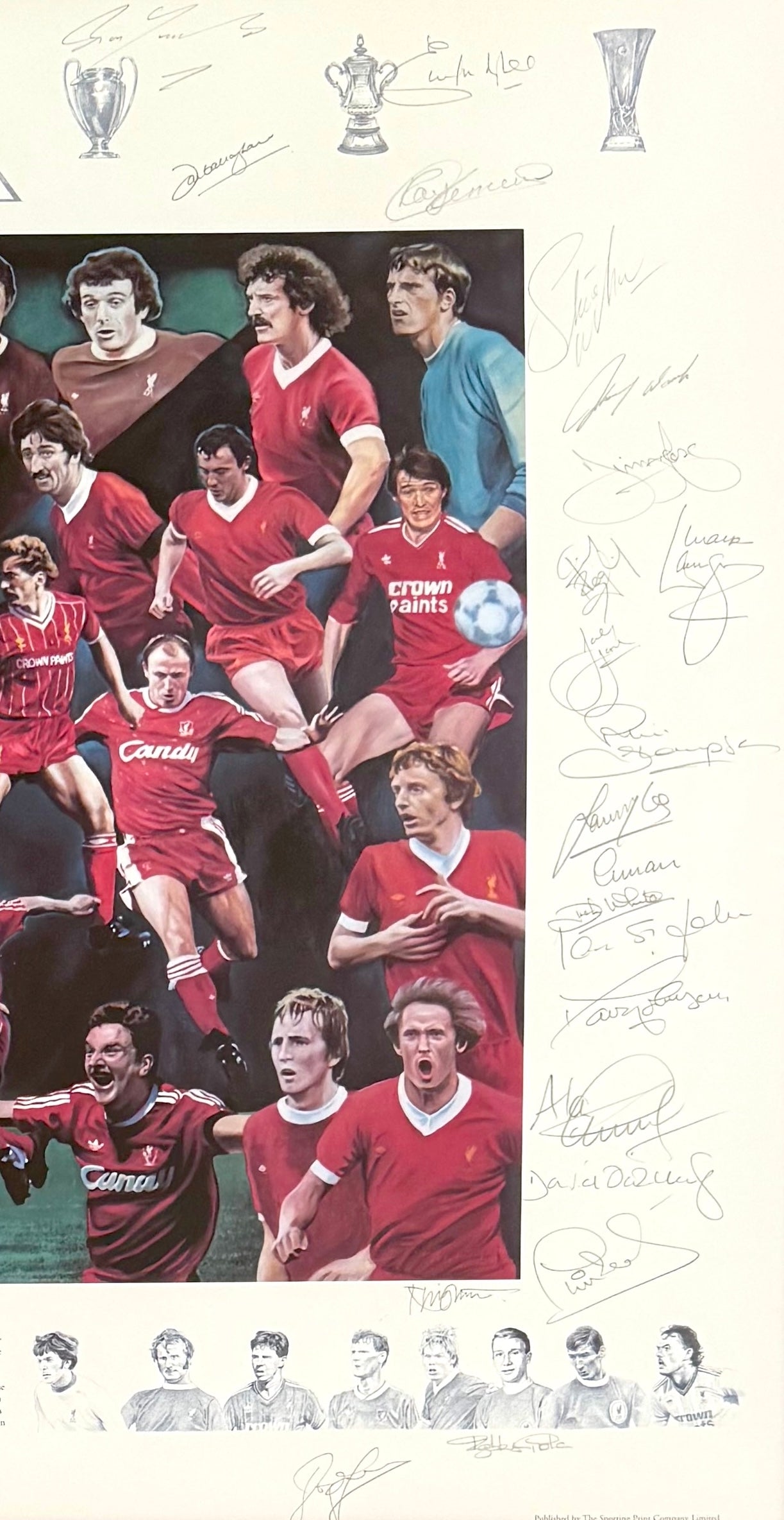 Liverpool FC Super Rare Multi-Hand Signed Ltd. Edition Presentation (100cm x 75cm) With COA