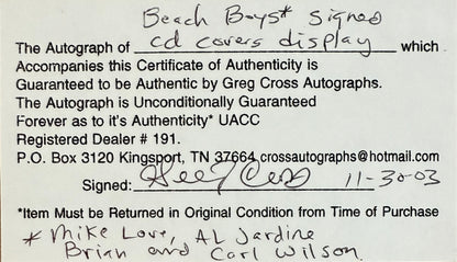 The Beach Boys Hand Signed 'Little Deuce Coupe' CD's & COA