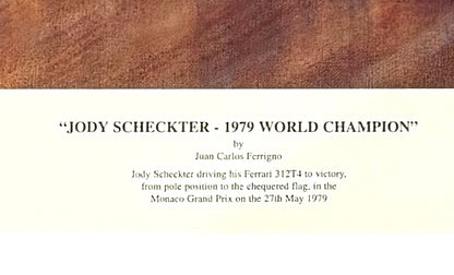 Jody Scheckter, Ferrari F1 World Champion, Hand Signed Ltd Edition Print & COA