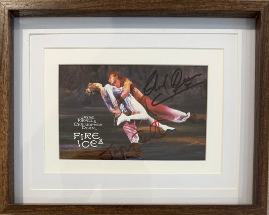 Torvill And Dean, Hand Signed Framed (18cm x 13cm) Photocard Presentation & COA