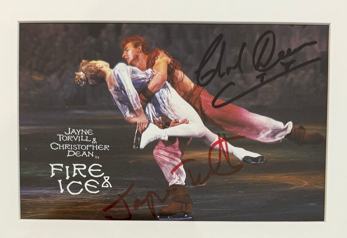 Torvill And Dean, Hand Signed Framed (18cm x 13cm) Photocard Presentation & COA