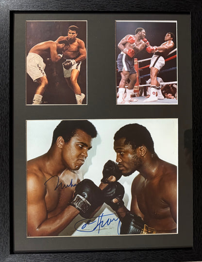 Muhammad Ali, 'The Greatest', & 'Smokin' Joe Frazier, Hand Signed Mounted Photo Presentation & COA