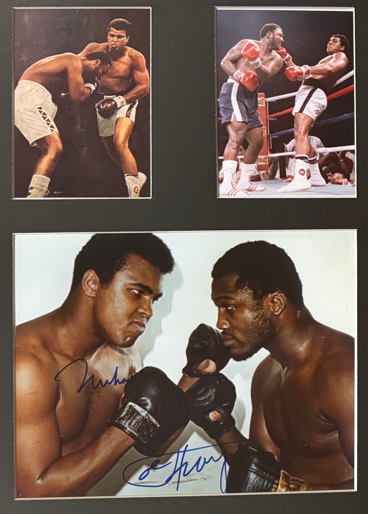 Muhammad Ali, 'The Greatest', & 'Smokin' Joe Frazier, Hand Signed Mounted Photo Presentation & COA