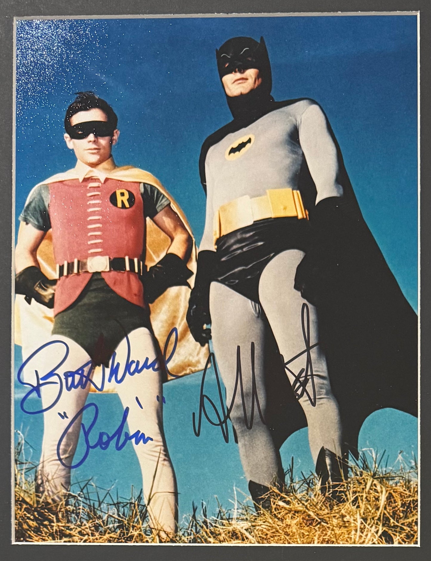 Adam West, Burt Ward, Guaranteed Hand Signed Mounted 'Batman' Presentation & COA