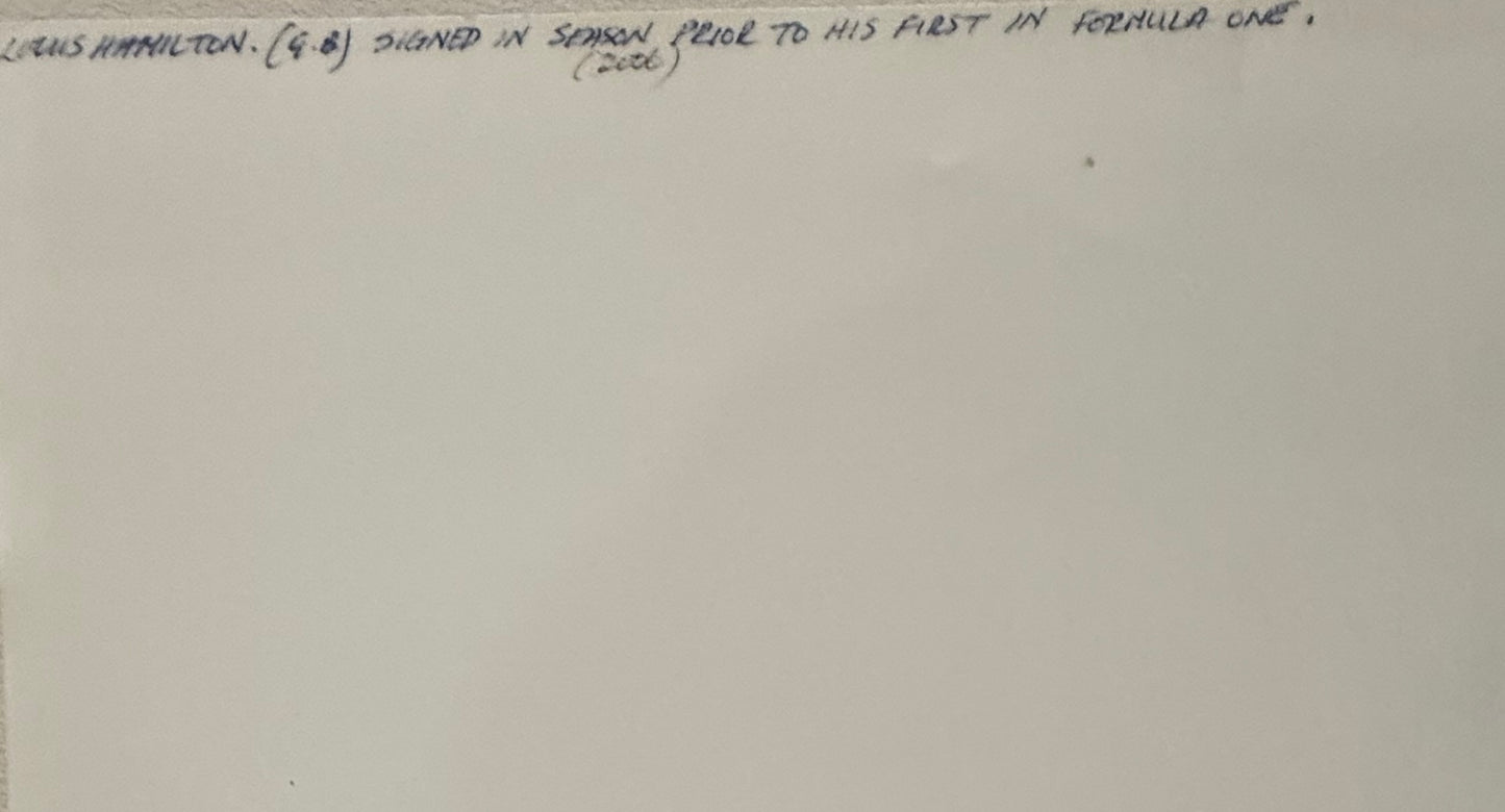 Lewis Hamilton, F1 Mercedes McLaren Legend, Hand Signed Photo & COA