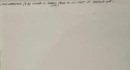 Lewis Hamilton, F1 Mercedes McLaren Legend, Hand Signed Photo & COA