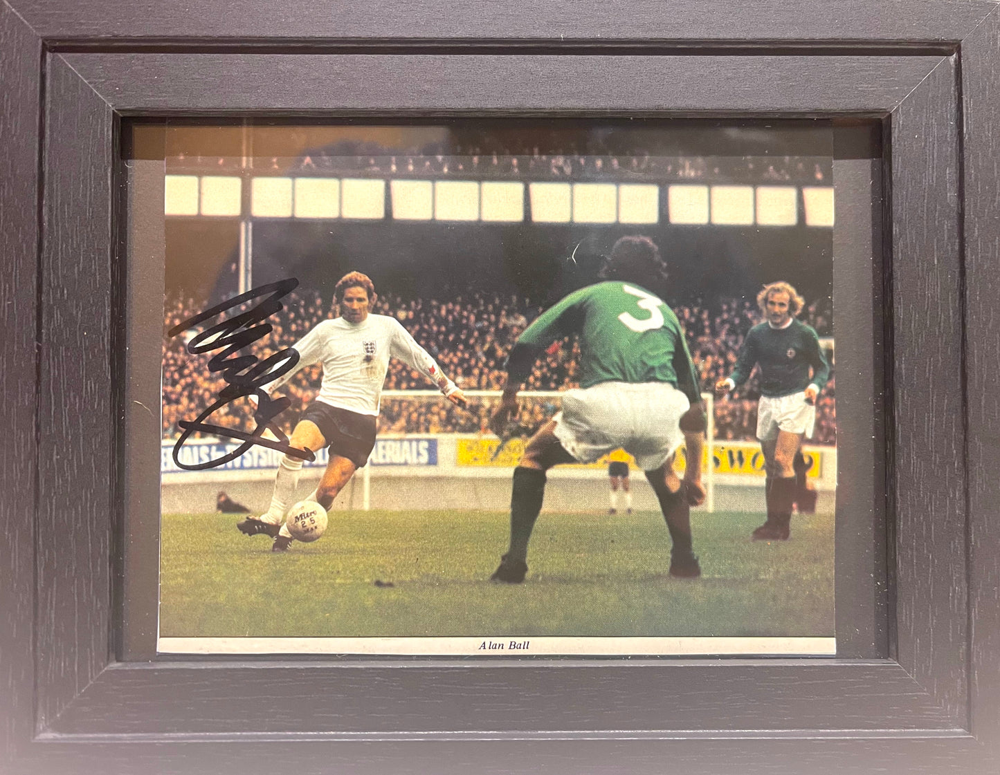 ALAN BALL HAND SIGNED MOUNTED PHOTO WITH AFTAL COA