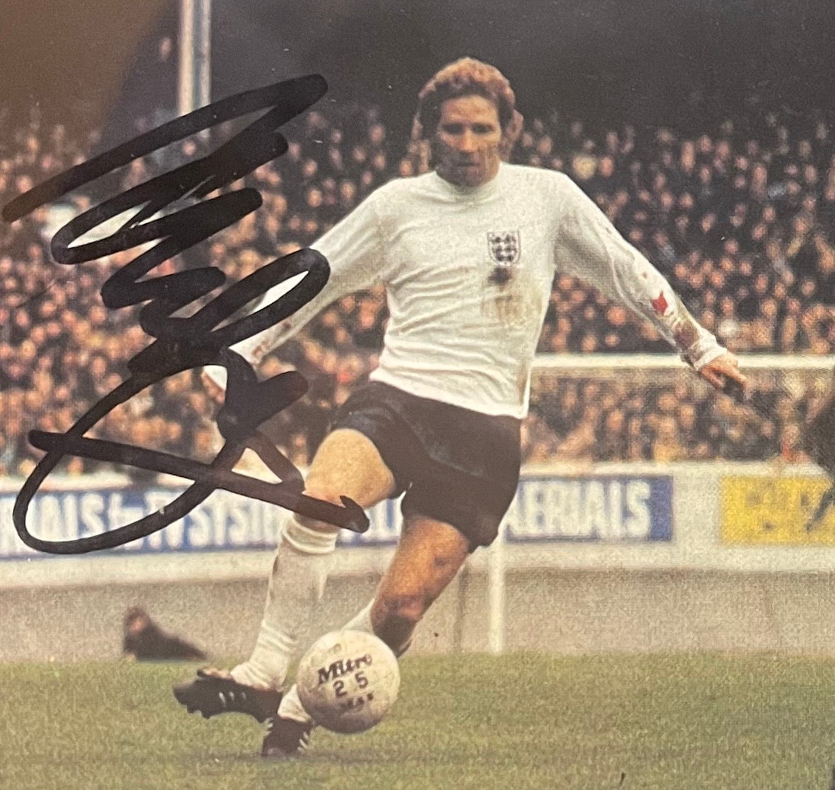 ALAN BALL HAND SIGNED MOUNTED PHOTO WITH AFTAL COA