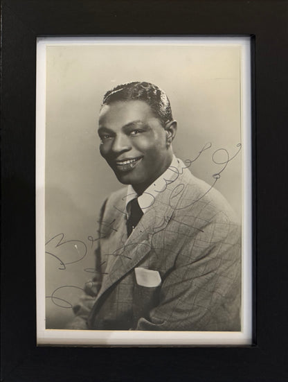 Nat King Cole, Singer, Actor, Hand Signed Framed 20cm x 15cm Original Photo & COA
