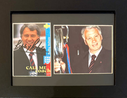Bobby Robson Hand Signed Trading Card Presentation & COA