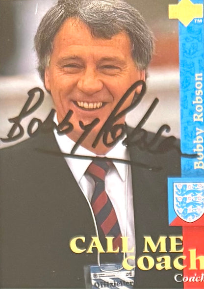 Bobby Robson Hand Signed Trading Card Presentation & COA