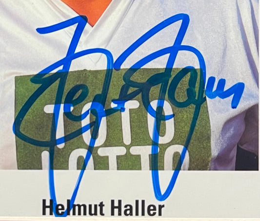 HELMUT HALLER WEST GERMAN LEGEND HAND SIGNED PHOTO WITH COA