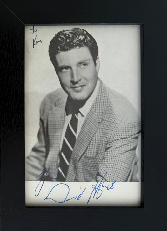 David Hughes, Opera, Pop Singer, Hand Signed Framed 15cm x 10cm Original Photo & COA