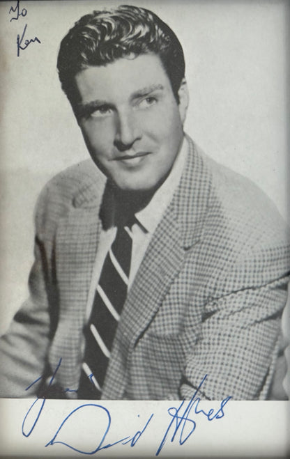 David Hughes, Opera, Pop Singer, Hand Signed Framed 15cm x 10cm Original Photo & COA