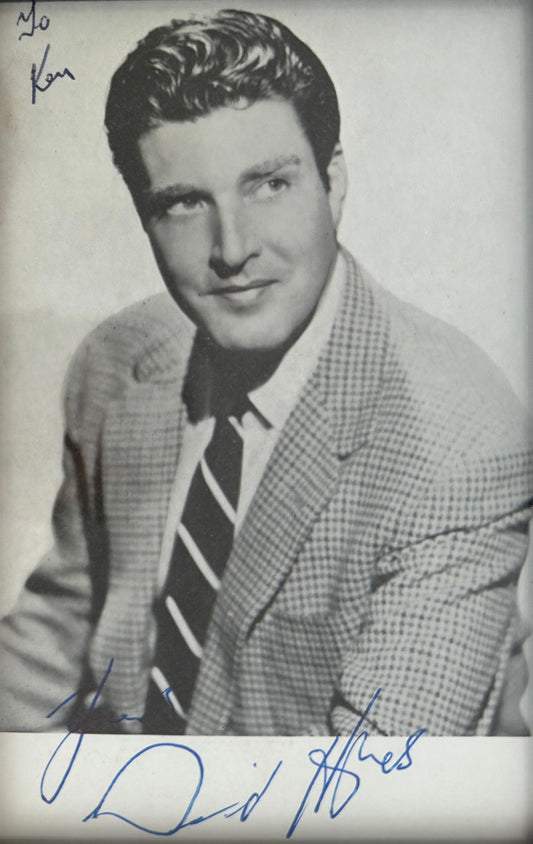 David Hughes, Opera, Pop Singer, Hand Signed Framed 15cm x 10cm Original Photo & COA