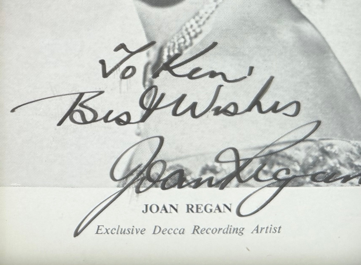 Joan Regan, Guaranteed Hand Signed Original Framed 15cmX10cm Photo, With COA