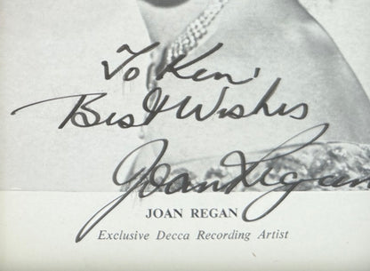 Joan Regan, Guaranteed Hand Signed Original Framed 15cmX10cm Photo, With COA