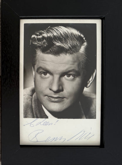 Benny Hill, Guaranteed Hand Signed Framed Publicity Photo With COA