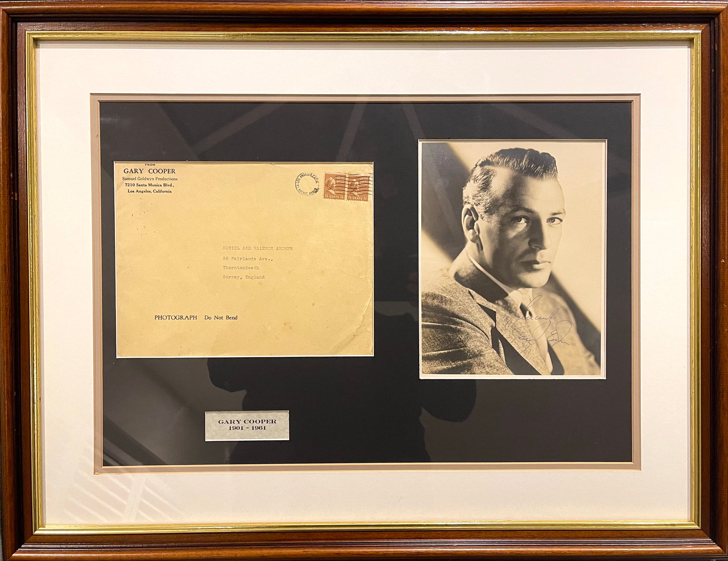 GARY COOPER GUARANTEED HAND SIGNED PHOTO WITH COA