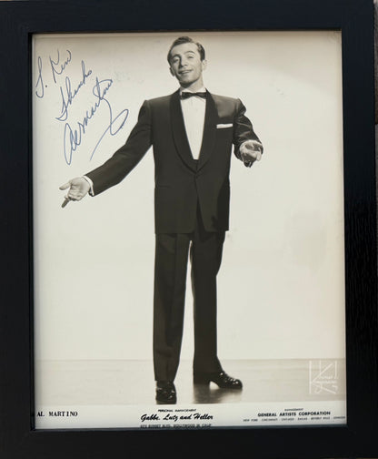 Al Martino Hand Signed Framed 25cm x 20cm Photo Presentation & COA