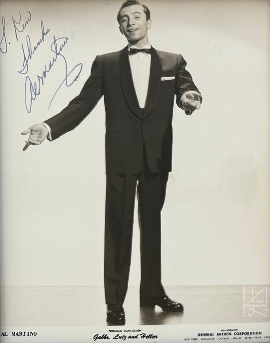 Al Martino Hand Signed Framed 25cm x 20cm Photo Presentation & COA