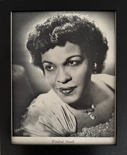 Winifred Atwell, Pianist, Composer, Hand Signed Framed 25cm x 20cm Photo COA