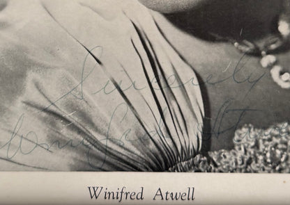 Winifred Atwell, Pianist, Composer, Hand Signed Framed 25cm x 20cm Photo COA